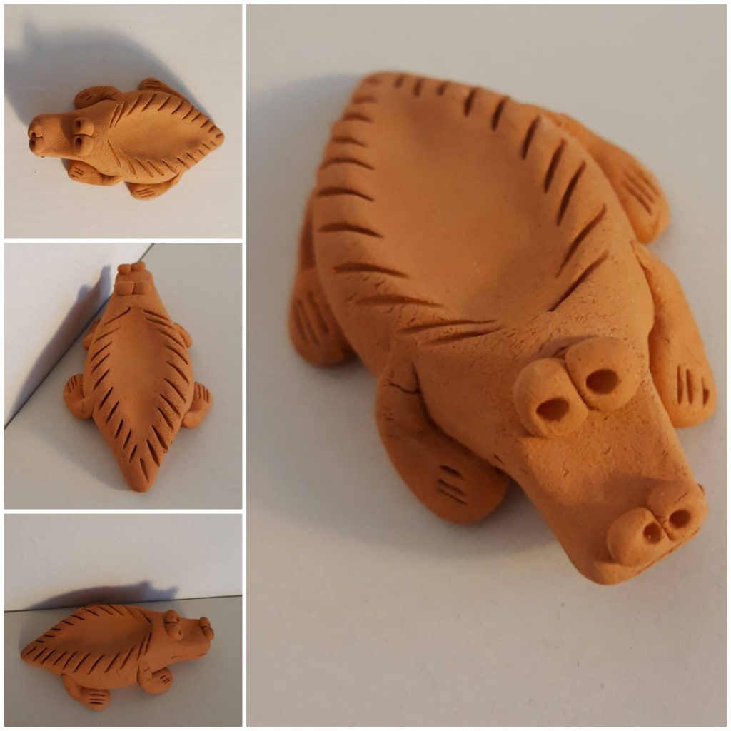 Coccodrillo - mini animale in terracotta